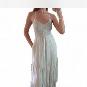 Hollister Maxi Dress Elegant Light Mint Green Maxi Dress